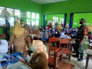 Kodim 0427 Way Kanan Dorong Percepatan Vaksinasi Anak Usia 6-11 Tahun