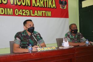 Dandim Lamtim Ikuti Rakornas Penanggulangan Bencana Secara Virtual