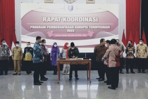 Bupati Sujadi Ikuti Rakor Pemberantasan Korupsi Terintegrasi