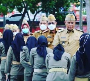 Bupati Lamsel Pimpin Apel Perdana dan Halal Bihalal