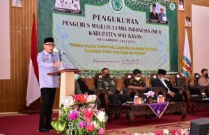 Bupati RAS Hadiri Pengukuhan Pengurus MUI Way Kanan