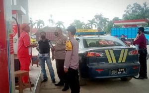 Harga BBM Naik, Personel Polsek se-Lamteng PAM di SPBU