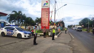 Harga BBM Naik, Kapolres Pesawaran Patroli Monitoring