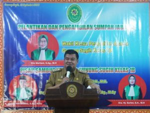Hadiri Pisah Sambut Kepala PA Gunungsugih, Ini Harapan Bupati Lamteng
