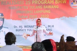 Bupati Winarti Realisasikan 25 Program BMW di Gedung Aji Baru