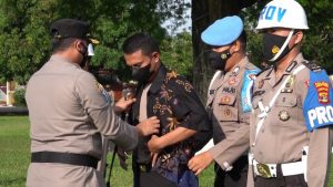 Kapolres Lamteng Pimpin Upacara PDTH Aipda Rudi Suryanto
