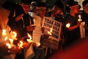 Tragedi Kanjuruhan,  Polres dan Pemkab Pesawaran Beserta Karang Taruna Gelar Doa Bersama