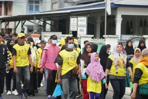 Bupati Agus Istiqlal Ikuti Jalan Sehat HUT Partai Golkar