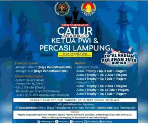 Master Nasional Catur Akan Tampil di Turnamen Catur PWI-Percasi Lampung