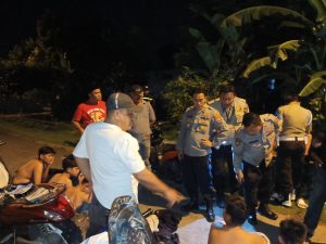 Razia Balap Liar, Polsek Terbanggi Besar Amankan 9 Anggota Genk Motor dan 4 Motor