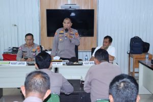Polres Pringsewu Gelar Latpra Operasi Lilin Krakatau 2022