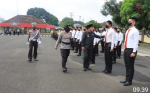 Polres Metro Laksanakan Apel Gelar Pasukan Ops Lilin Krakatau 2022