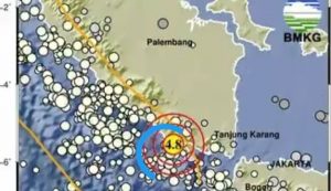 Laporan BMKG, Gempa 4,8 Magnitudo Guncang Tanggamus