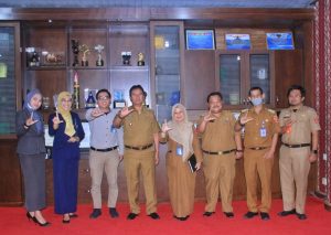 Jalin Sinergitas, Kacab Bank Mandiri Liwa  Silaturahmi Ke Pj. Bupati