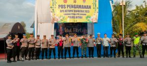 Kapolres Mesuji Cek Pos Pengamanan  Pelayanan Mudik Lebaran 2023