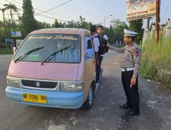 Sat Lantas Polres Lamteng Imbau Pengemudi Angkot Utamakan Keselamatan Daripada Kejar Setoran