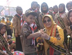 Gebyar HAN, Bunda Mardiana Ajak Anak Paud dan SD Belajar Seputar Kepramukaan