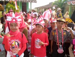HUT RI Ke-78, SDN 5 RjU Kolaborasi Dengan Desa Gelar Pawai Budaya