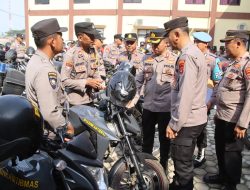 Cek Sarana dan Prasarana Personel, Polres Pringsewu Pastikan Kesiapan Hadapi Pemilu