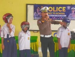 Unit Kamsel Sat Lantas Polres Lamteng Safety Riding Ke SMPN III Gunung Sugih