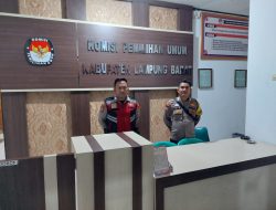 Jelang Pemilu, Polres Lambar Tingkatkan Pengamanan di Kantor KPU dan Bawaslu