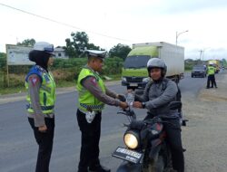 Sat Lantas Polres Lamteng Kampanye Keselamatan Cegah Kecelakaan Lalu Lintas
