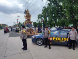 Polres Lampung Tengah Terjunkan Puluhan Personil Amankan Parade Ogoh-ogoh