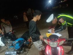 Cepat Tanggap, Kasatlantas Tubaba Bersama Personel Polsek TBT Gelar Patroli KRYD
