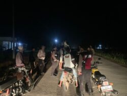 Tim Gabungan dan Polsek Tanjung Raya Amankan Aksi Balap Liar Desa Muara Tenang