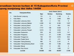 Hewan Qurban di Tubaba Capai 8000, Disnakeswan Tubaba Turunkan 21 Petugas