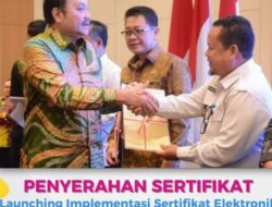 Eko Dian Susanto Hadiri Penyerahan Dan Lounching Sertifikat Elektronik
