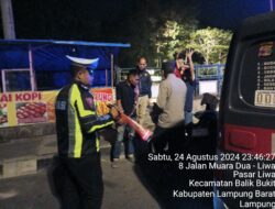 Antisipasi Gangguan Kamtibmas, Polres Lambar Gelar Patroli Sekala Besar