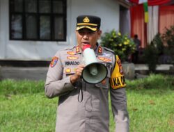 Kapolres Lambar Berikan Arahan kepada Petugas Pengamanan Pendaftaran Calon Bupati dan Wakil Bupati