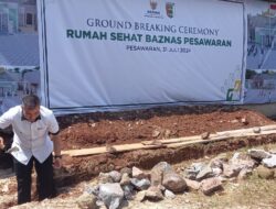 Perdana, Bupati Dendi Pimpin Peletakan Baru Pertama Pembangunan Rumah Sehat Baznas Pesawaran
