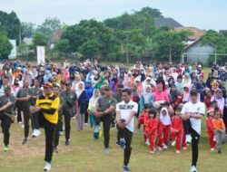 Kodim0427/WK Peringati HUT TNI Ke-79 Dengan Olahraga Bersama