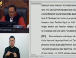 Sidang Terakhir Sengketa Pilkada Pesawaran 2024, MK Batalkan kemenangan Aries Sandi Darma Putra
