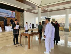 Lantik Pj. Kades Khepong Jaya dan Sukaraja, Bupati Pesawaran Dorong Pemimpin Desa Jaga Kerukunan