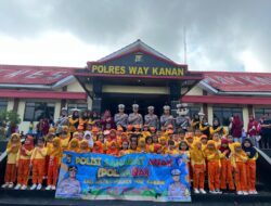 Polisi Sahabat Anak, Ratusan Anak TK di Blambangan Umpu Kunjungi Polres Way Kanan