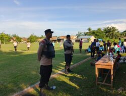 Cegah Potensi Gangguan Keamanan, Polsek Buay Bahuga Amankan Turnamen Sepak Bola KST Cup Putra Desa