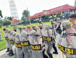 Polres Way Kanan Gelar Latihan Sispam Mako Untuk Tingkatkan Kesiapsiagaan Personel
