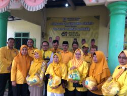 Hut ke-61 DPD Golkar Mesuji Gelar Baksos Dan Bagikan Paket Sembako Gratis