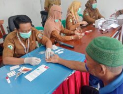 Lapas Way Kanan Lakukan Skrining Tripel Eliminasi Berkerjasama dengan Puskesmas Negeri Baru dan Dinas Kesehatan Kabupaten Way Kanan