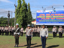 Polres Way Kanan Apel Gelar Pasukan Ops Zebra Krakatau 2025