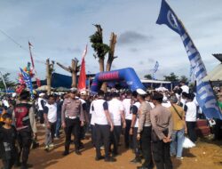 Polres Mesuji Terjunkan 75 Personil  Acara  Jalan Sehat HUT Mesuji