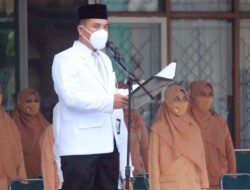 HAB Ke-75, Kanwil Kemenag Provinsi Lampung Gelar Upacara Bendera secara Sederhana