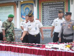 Bersinergi dengan TNI–Polri, Lapas Kota Agung Musnahkan Barang Terlarang Hasil Razia