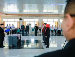 Sekdaprov Marindo Kurniawan Lantik dan Mengambil Sumpah Jabatan 4 Pejabat Administrator di Lingkungan Pemprov Lampung