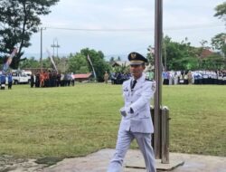 Gunawan Tampil Tegas sebagai Komandan Upacara HUT ke-29 Tanggamus