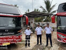 Jelang Idul Fitri, Dishub Tubaba Cek Kelayakan Mobil Bus
