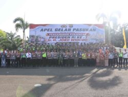 Polres Mesuji Bersama TNI dan Pemkab Apel Gelar Pasukan Pengamanan Kunjungan Jokowi